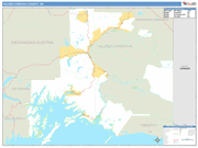 Valdez Cordova County Wall Map Basic Style